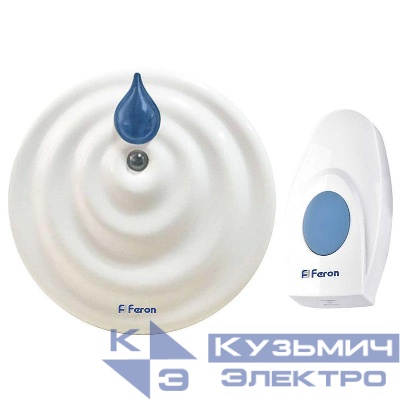 Звонок электрический дверной (36 мелодий) бел. син. E-374 FERON 23687