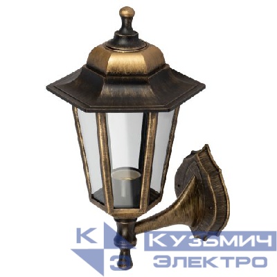 Светильник садово-парковый "Леда1" НБУ 06-60-001 настенный шестигран. под бронзу Эра Б0048115