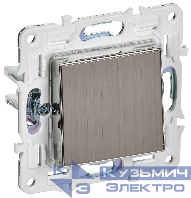 Выключатель проходной 1-кл. SKANDY 10А SK-V02N никель IEK SK-V12-0-10-K50