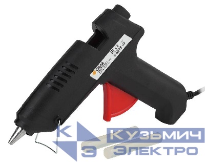 Термопистолет клеевой SGG60-01 60Вт под стержень 11мм (в комл. 11ммх7см 2шт) СИЛА Б0046684