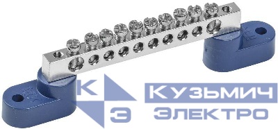 Шина нулевая Ni ШНИ-6х9-10-У2-С на двух угловых изоляторах IEK YNN10-10-C2-K07-N