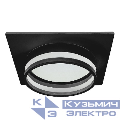 Светильник DL503 15Вт 230В GX53 потолочн. встраив. квадрат без лампы черн. LUNA FERON 51092