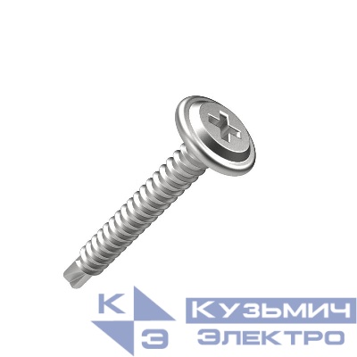 Саморез с прессшайбой сверло усиленный 4.2х38 (уп.1000шт) Промрукав PR17.00352