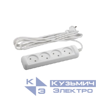 Удлинитель 4х3м без заземл. 10А IP20 U-4-3m-2х1 ПВС 2х1 Эра Б0028362