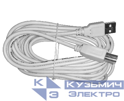 Кабель шт.USB A - шт.USB В 2.0 (5,0м), серый, NETKO Optima