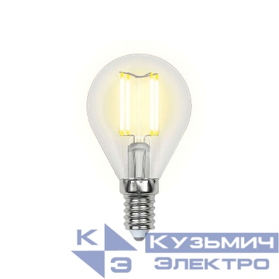 Лампа светодиодная LED-G45-5W/NW/E14 /CL/DIM GLA01TR Air 5Вт шар прозрачная 4000К нейтр. бел. диммир. упак. картон Uniel UL-00002870