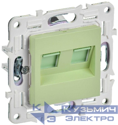Розетка компьютерная двойн. RJ45 кат.5E SKANDY SK-K03G мятный IEK SK-K20-1-K06