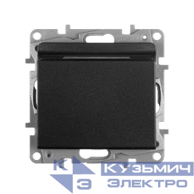 Выключатель карточный 1-кл. СП Etika 2А IP20 с выдержкой времени и подсветкой для гостиничных номеров механизм антрацит Leg 672693