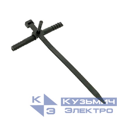 Хомут дюбельный 7х150 черн. (уп.50шт) PROxima EKF plc-nst-7.2x150b