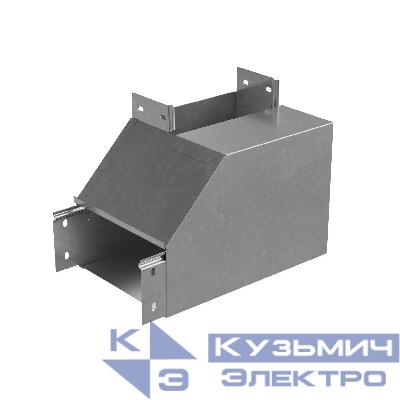 Угол для лотка вертикальный внутренний левый с разворотом трассы на 90град. 400х80 сталь 1мм "ПЛЮС" NLPDplus90-80-400-L КМ PL3848