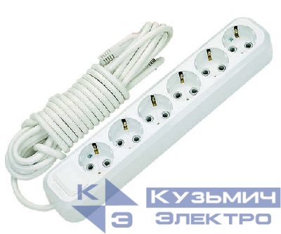 Удлинитель 6х2м с заземл. 16А IP20 Makel MGP182