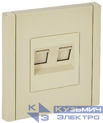 Розетка 2-м RJ11+RJ45 кат.5E FORTE&PIANO FP435 ваниль IEK FP-KT20-O-1-K10