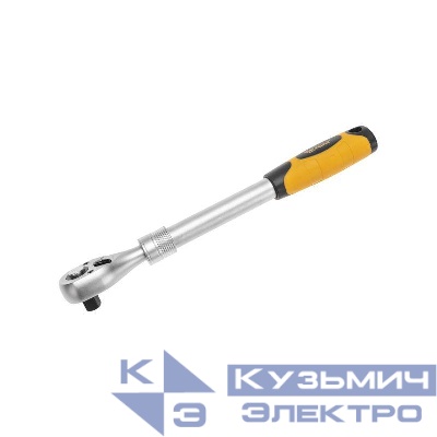 Ключ телескопический трещоточный 1/2 330-460мм CrV двухкомпонентн. рукоятка Kranz KR-12-8411