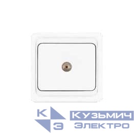 Розетка телевизионная TV 1-м СП Валери бел. UNIVersal В0027