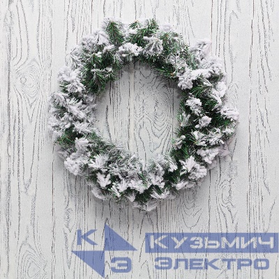 Венок еловый заснеженный d45см IP44 ПВХ Neon-Night 307-147
