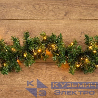Гирлянда "Еловый шлейф искуственный" 2.7м 80LED тепл. бел. 5Вт IP44 Neon-Night 307-116