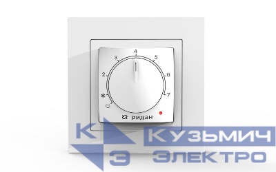 Терморегулятор Twist с датчиком пола 16А бел. Ридан 21RT0101R