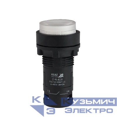 Кнопка с подсветкой OptiSignal Compact D22 С7-PL-B110 бел. 1НО 24В AC/DC XB7NW31B1 КЭАЗ 362089