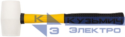 Киянка 45мм 230г фибергласовая ручка резинов. бел. FIT 45501