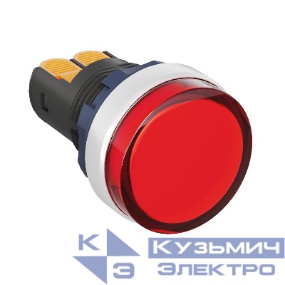 Индикатор сигнальный со встроен. диодом 220В зажим Plug-In алюм. красн. DKC M22L-F220RAP