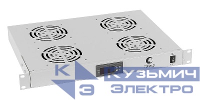 Модуль вентиляторный 19дюйм JG03t 4 вентилятора с цифровым термодатчиком Cabeus 7152c