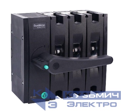 Выключатель-разъединитель SYSTEMEPACT SD250 3п 250А рукоятка фронт. слева (зак. отдельно) SE SSD02503LF0250