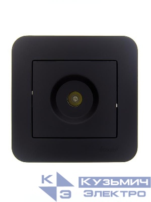 Розетка телевизионная оконечная TV СП ASTI IP20 в сборе черн. бархат LEZARD 7081-4242-130