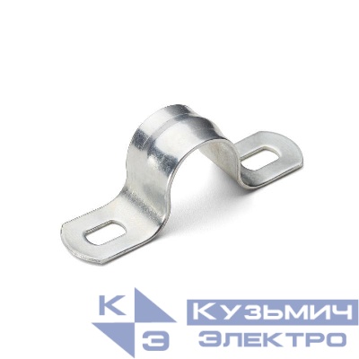 Скоба крепежная двухлапковая СМД d48-50мм метал. оцинк. (уп.50шт) Fortisflex 49609