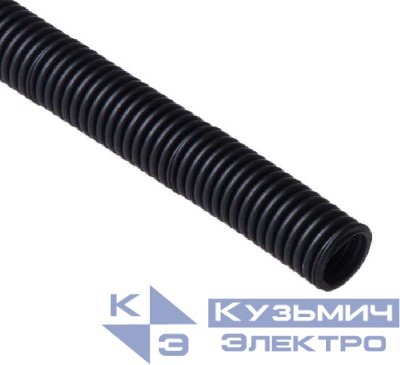 Труба гофрированная ПНД легкая d25мм с протяжкой черн. (уп.20м) Ruvinil 22501(20)
