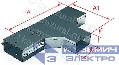 Короб тройниковый СТ 100х100 УХЛ1 (S=0.7мм) КЭМЗ 382 101001 57