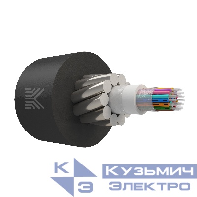 Кабель КОС-ОКБ-16хG.652.D-Т 8кН оптический в грунт с ЦТ, бронированный стальной проволокой G.652.D, 16 волокон, 8кН