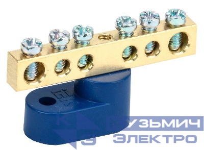 Шина нулевая ШНИ-6х9-6-У1-С на одном угловом изоляторе IEK YNN10-69-6C1-K07