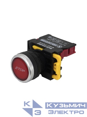 Выключатель кнопочный ВК22-EA4342 с символом "stop" 1НЗ цилиндр d22мм IP65 красн. Электротехник ET924746