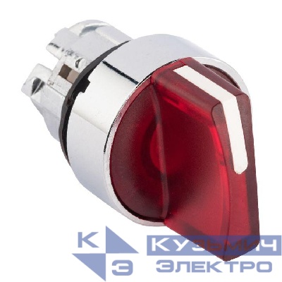 Механизм переключателя исполнительный ХB4 красн. на 2 положения возвратный без фиксации с подсветкой с короткой ручкой PROxima EKF XB4BD2L-R