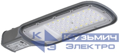 Светильник светодиодный ДКУ 1012-50Ш 5000К IP65 уличный консольный сер. IEK LDKU1-1012-050-5000-K03