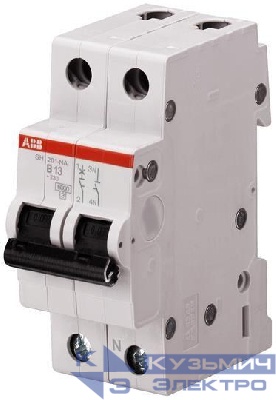 Выключатель автоматический модульный 2п (1P+N) C 16А 6кА SH201 C 16 NA ABB 2CDS211103R0164