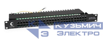 Патч-панель PL-50-TEL-Dual IDC 19дюйм (1U) 50 портов RJ-45 Dual IDC (телефонная раскладка) Cabeus 7003c