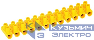 Колодка клеммная ЗВИ-15 н/г 4.0-10кв.мм 12 пар желт. IEK UZV7-015-06