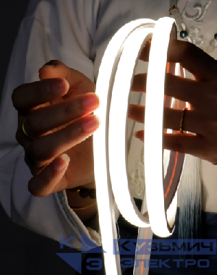 Лента светодиодная Neon MoonLight 12Вт/м 24В 4000К 12мм IP67 480LED/м (уп.5м) VARTON VLS-67-12-ML-12-480-40