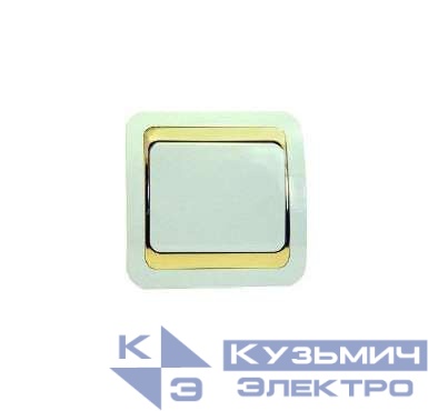 Выключатель 1-кл. СП Mimoza 10А IP20 бел./зол. Makel 12201