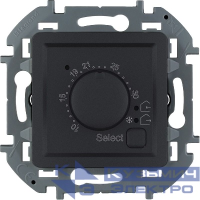 Термостат Inspiria с внешн. датчиком для тепл. полов антрацит IEK 673813