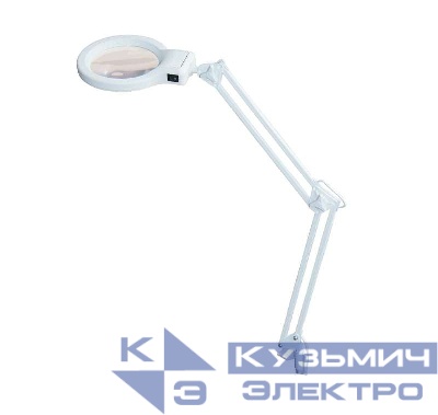 Светильник светодиодный Леда С-20 на струбцине 8Вт с увелич. линзой 2D Трансвит 204