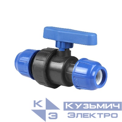 Кран шаровой компрессионный PN10 d25 для ПЭ труб RTP 14390