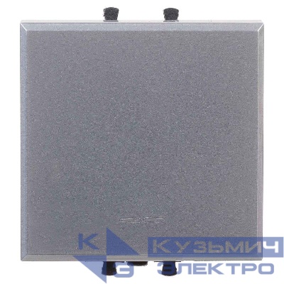 Переключатель модульный 1-кл. 2мод. Avanti "Закаленная сталь" 16А сер. DKC 4404112