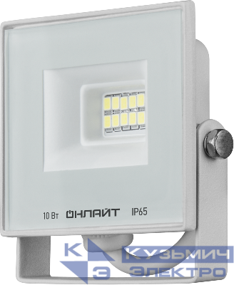Прожектор светодиодный 90 130 OFL-10-4K-WH-IP65-LED 10Вт 4000К IP65 800лм бел. ОНЛАЙТ 90130