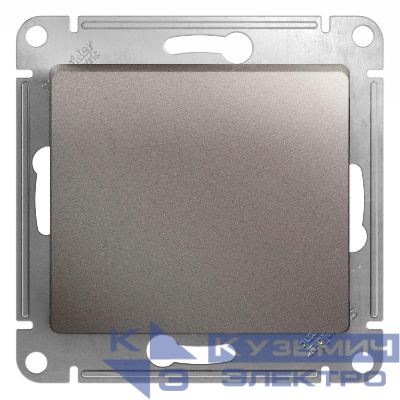 Кнопка нажимная 1-кл. СП Glossa 10А IP20 (сх. 1) 10AX механизм платина SE GSL001215