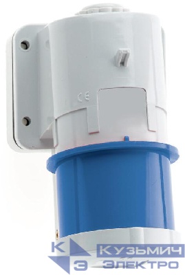 Вилка настенная 16А 5п 3P+N+PE 9ч 250В IP44 Bals 2470
