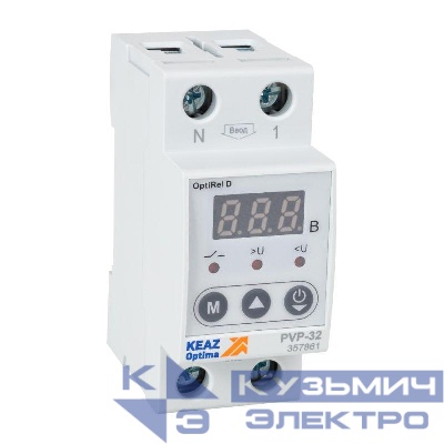 Реле напряжения OptiRel D PVP-80 с ЖК-дисплеем 80 А КЭАЗ 357865