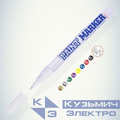 Маркер-краска Slim 2мм нитро-основа бел. 207864 MunHwa Б0048234