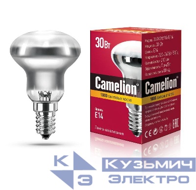 Лампа накаливания 30Вт E14 220В зеркальная Camelion 12657